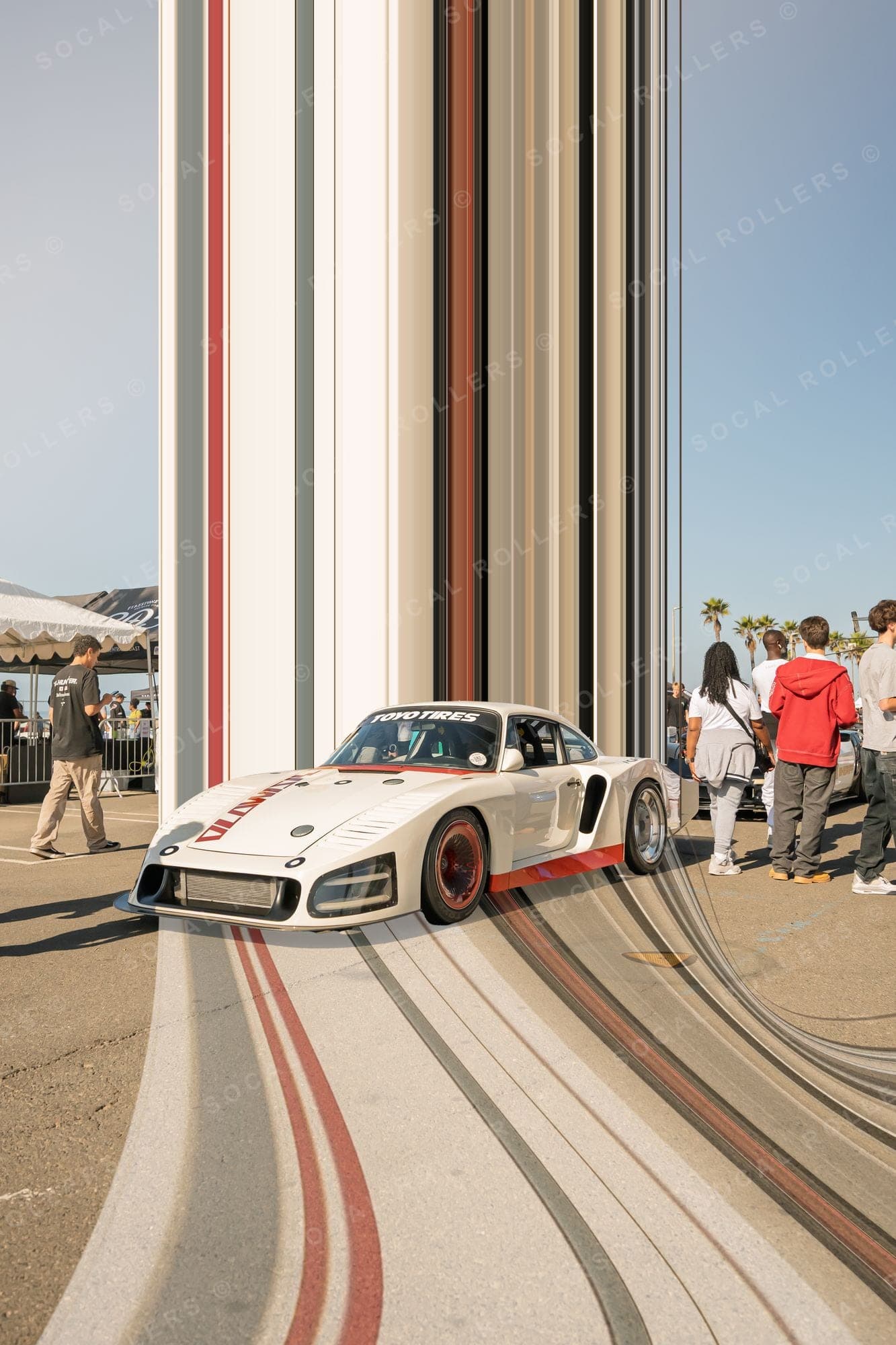 Porsche White Slant