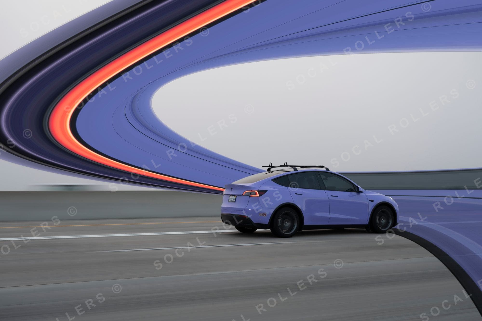 Purple Tesla